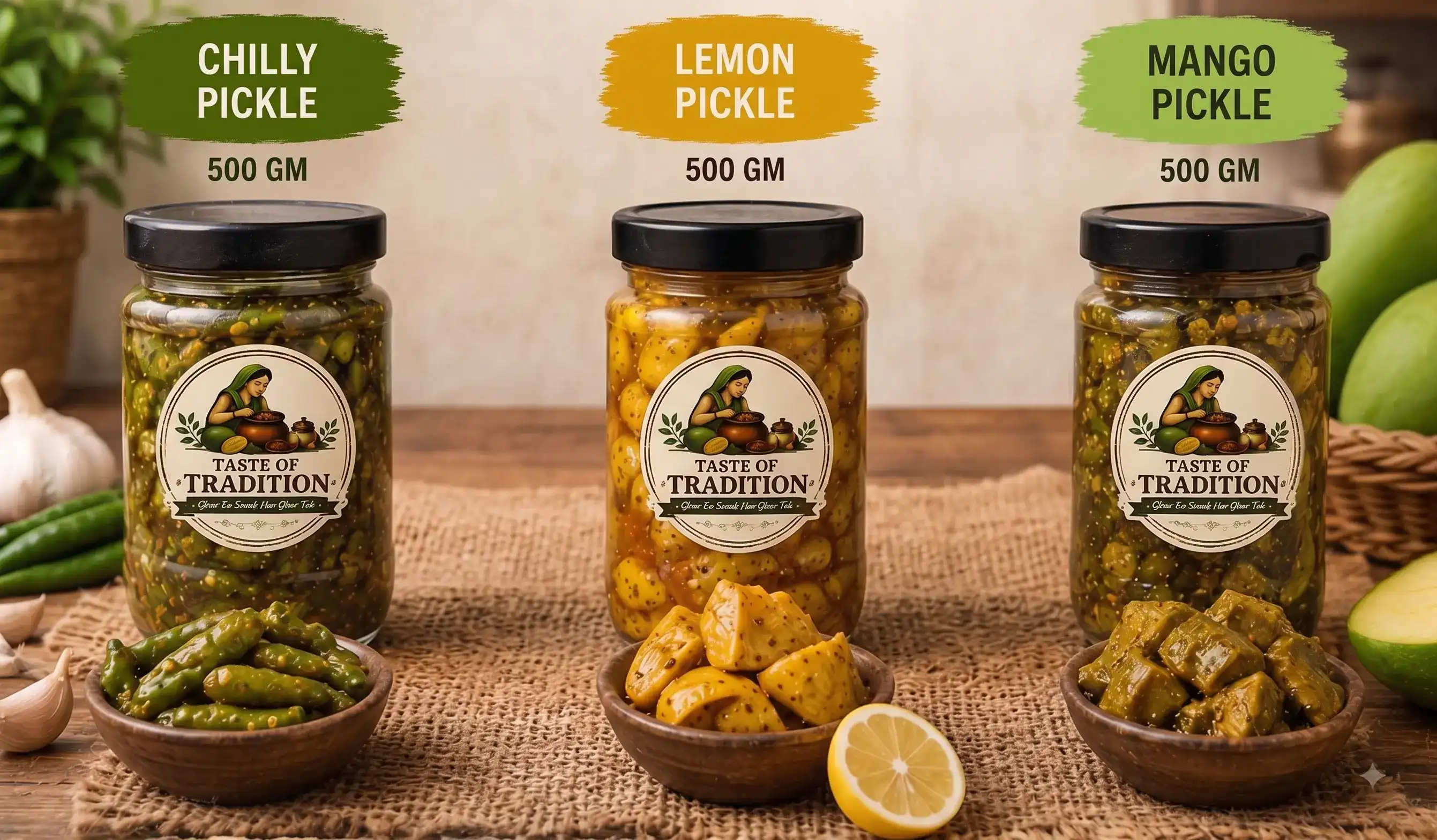 Achaar Trio Combo — all jars included in this combo