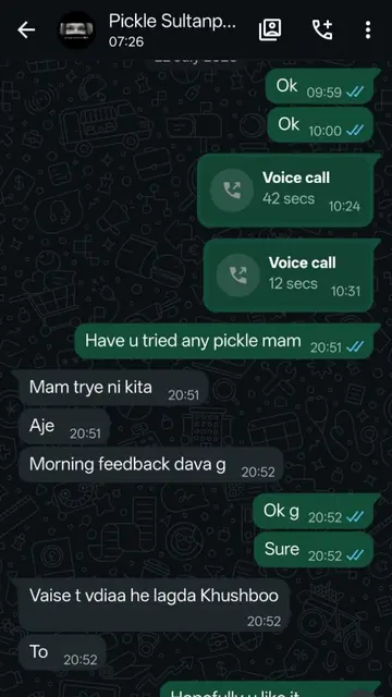 WhatsApp conversation screenshot &mdash; Kiran T., verified order